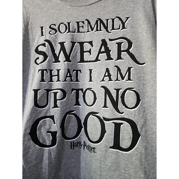 men's T-Shirt Harry Potter I SOLEMNLY SWEAR THAT I AM UP TO NO GOOD Large A130 - Picture 2 of 5